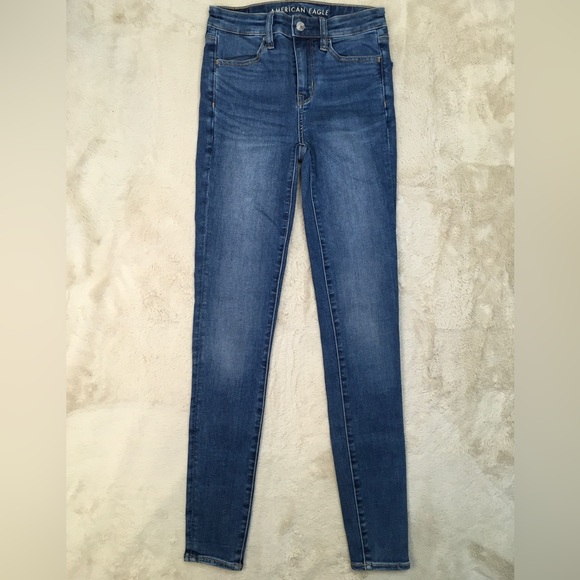 American Eagle Next Level Stretch Hi-Rise Jeggings Size 2 Long - Picture 2 of 12